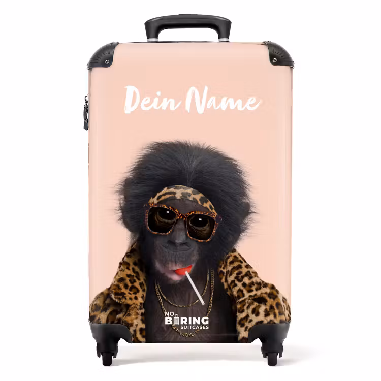 Koffer mit Name - Affe mit Lutscher — 1