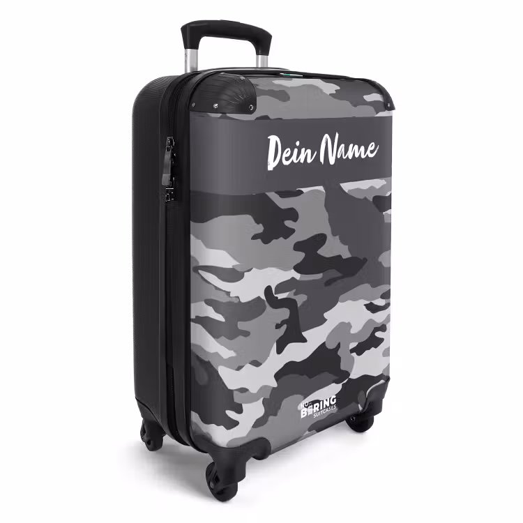 Koffer mit Name - Camo-Grau — 2
