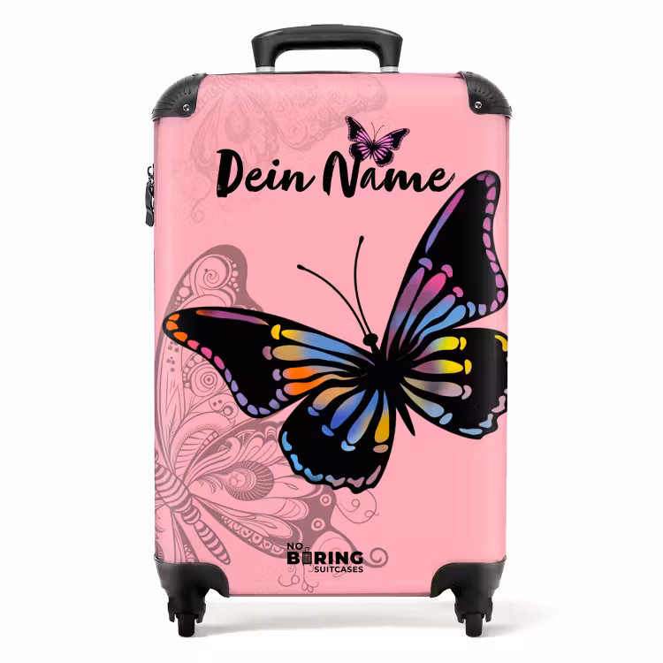 Koffer mit Name - Kaugummi-Schmetterling — 1
