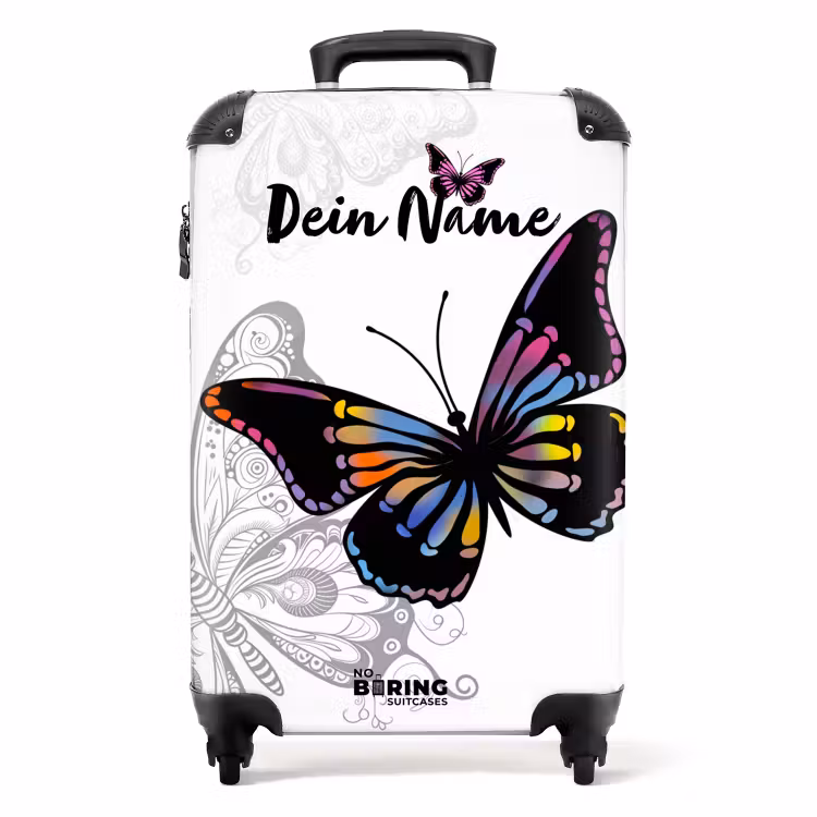 Koffer mit Name - Blütenblattpapillon — 1
