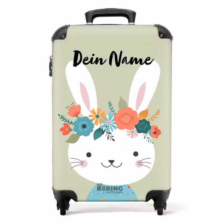 Koffer mit Name - Hippie Hase — 1