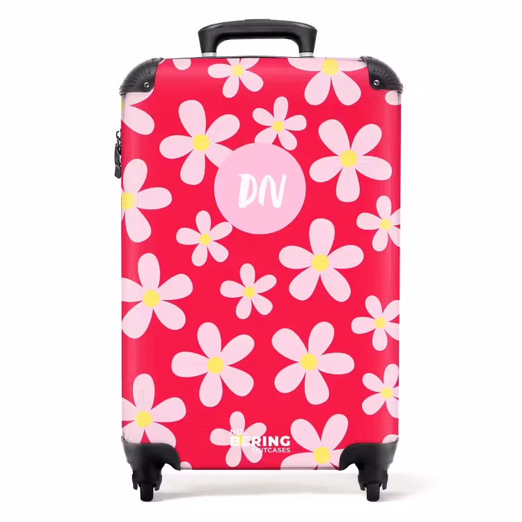 Koffer mit Name - Daisiesmania hotpink — 1