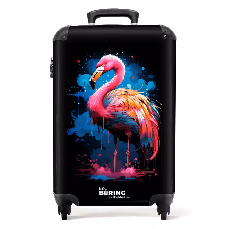 Koffer - Farbiger Flamingo für eine Farbexplosion — 1