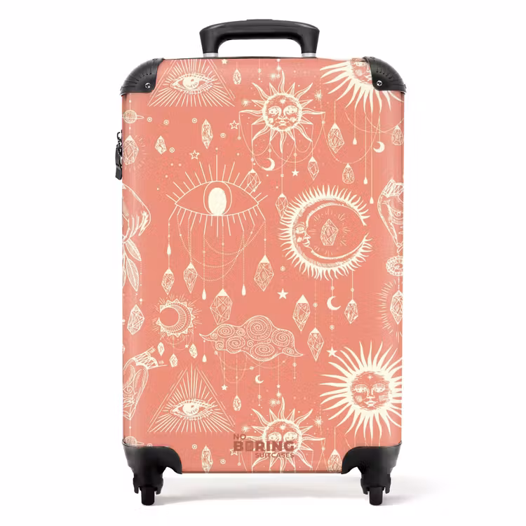 Koffer - Boho - Roter Himmel Muster — 1
