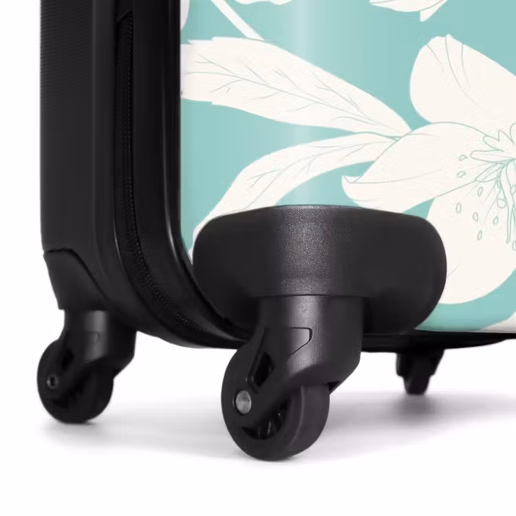 Koffer - Vintage Blumen - Hellblau — 6