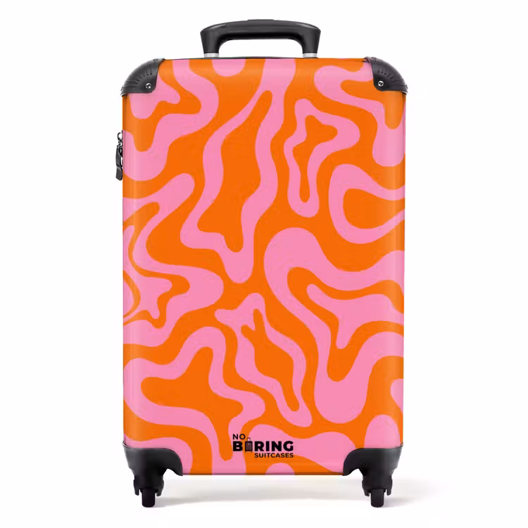 Koffer - Abstrakt - Bio-Rosa/Orange — 1