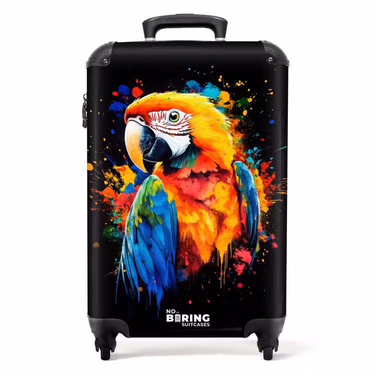Koffer - Bunter Papagei mit Graffiti — 1
