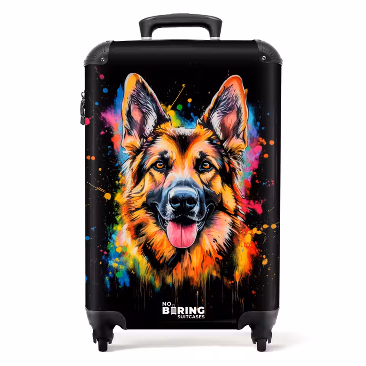 Koffer - Deutscher Schäferhund mit Graffiti — 1