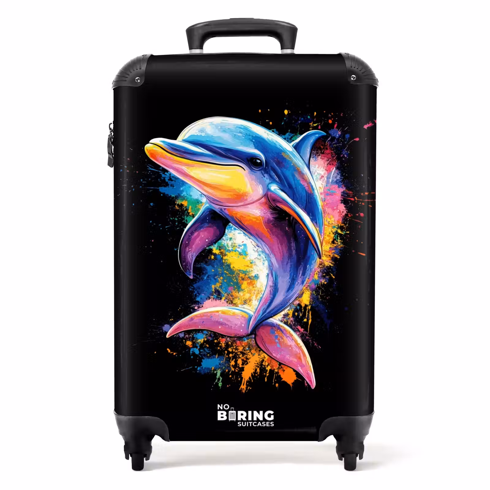 Koffer - Delfin mit buntem Graffiti — 1