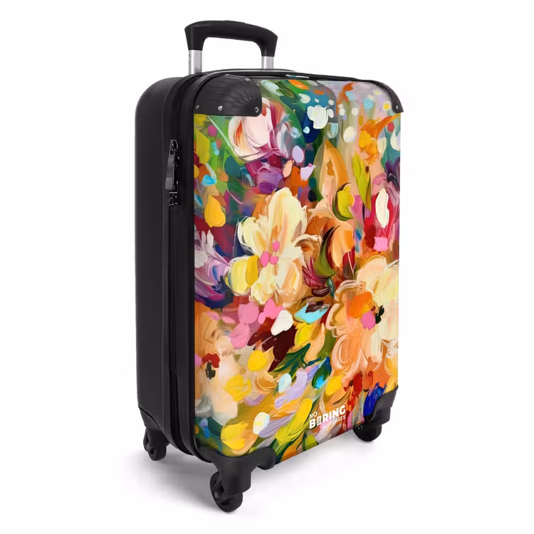 Koffer - Gemälde - Ölfarbe - Blumen - Regenbogen — 2