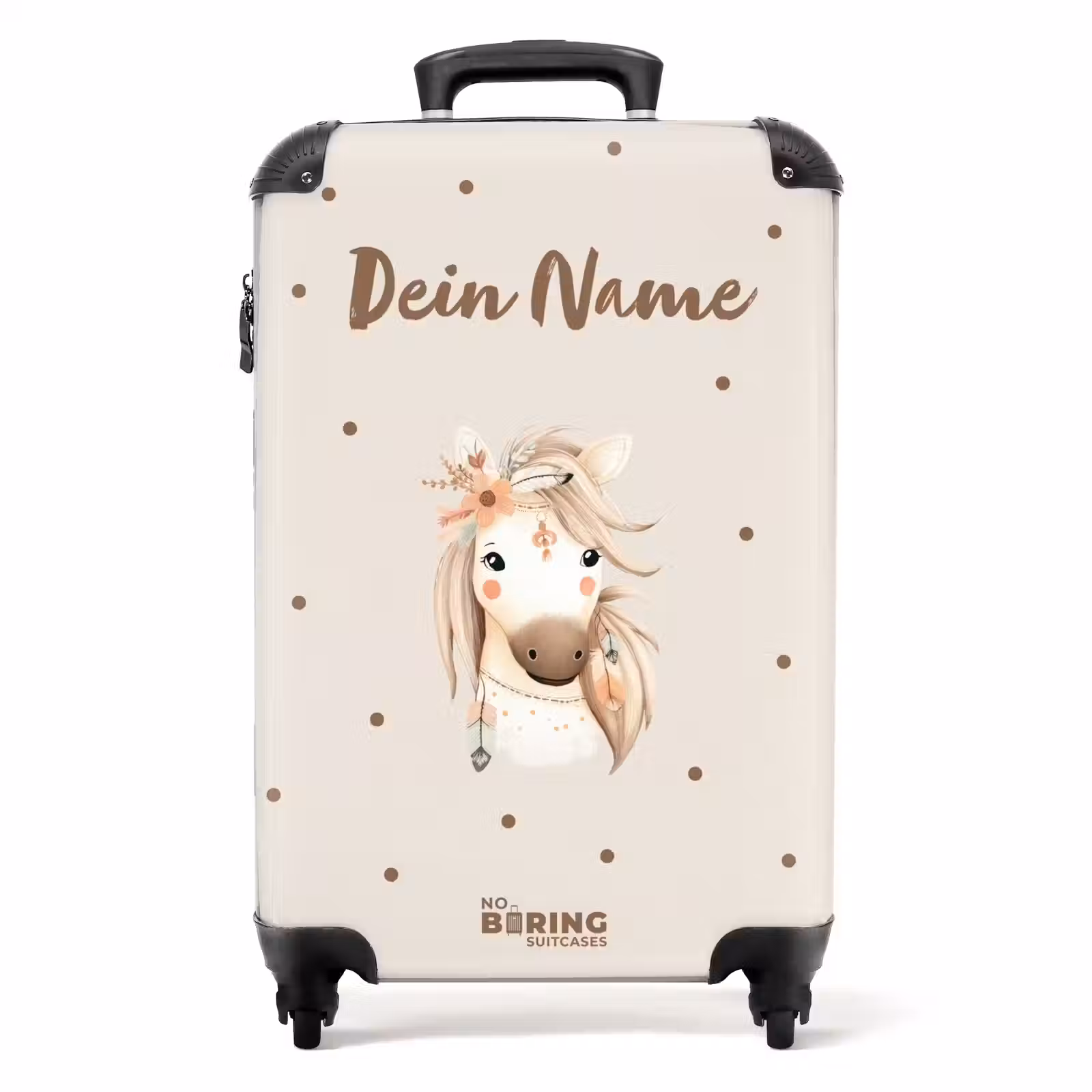Koffer mit Name - Böhmisches Pferd in Pastellfarben — 1