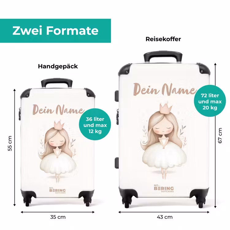 Koffer mit Name - Anmutige Prinzessin in Weiß — 7
