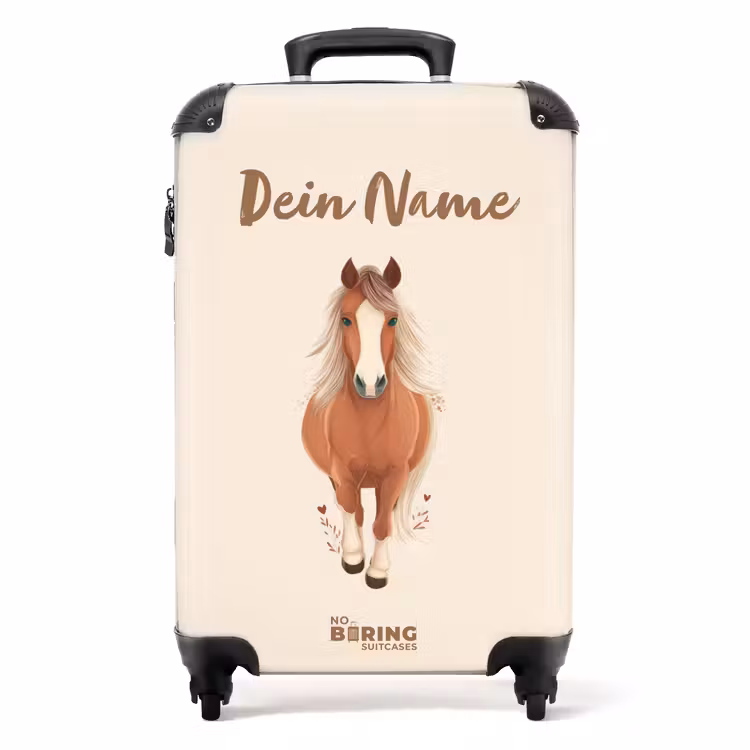 Koffer mit Name - Braunes Pferd im Galopp — 1
