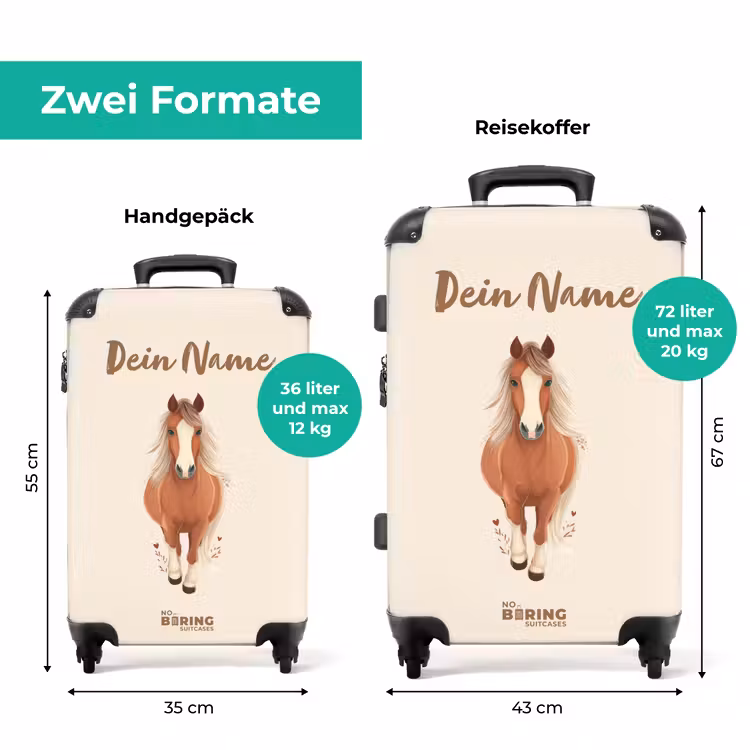 Koffer mit Name - Braunes Pferd im Galopp — 7