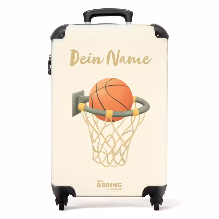 Koffer mit Name - Basketball in neutralen Farben — 1