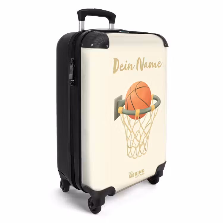 Koffer mit Name - Basketball in neutralen Farben — 3