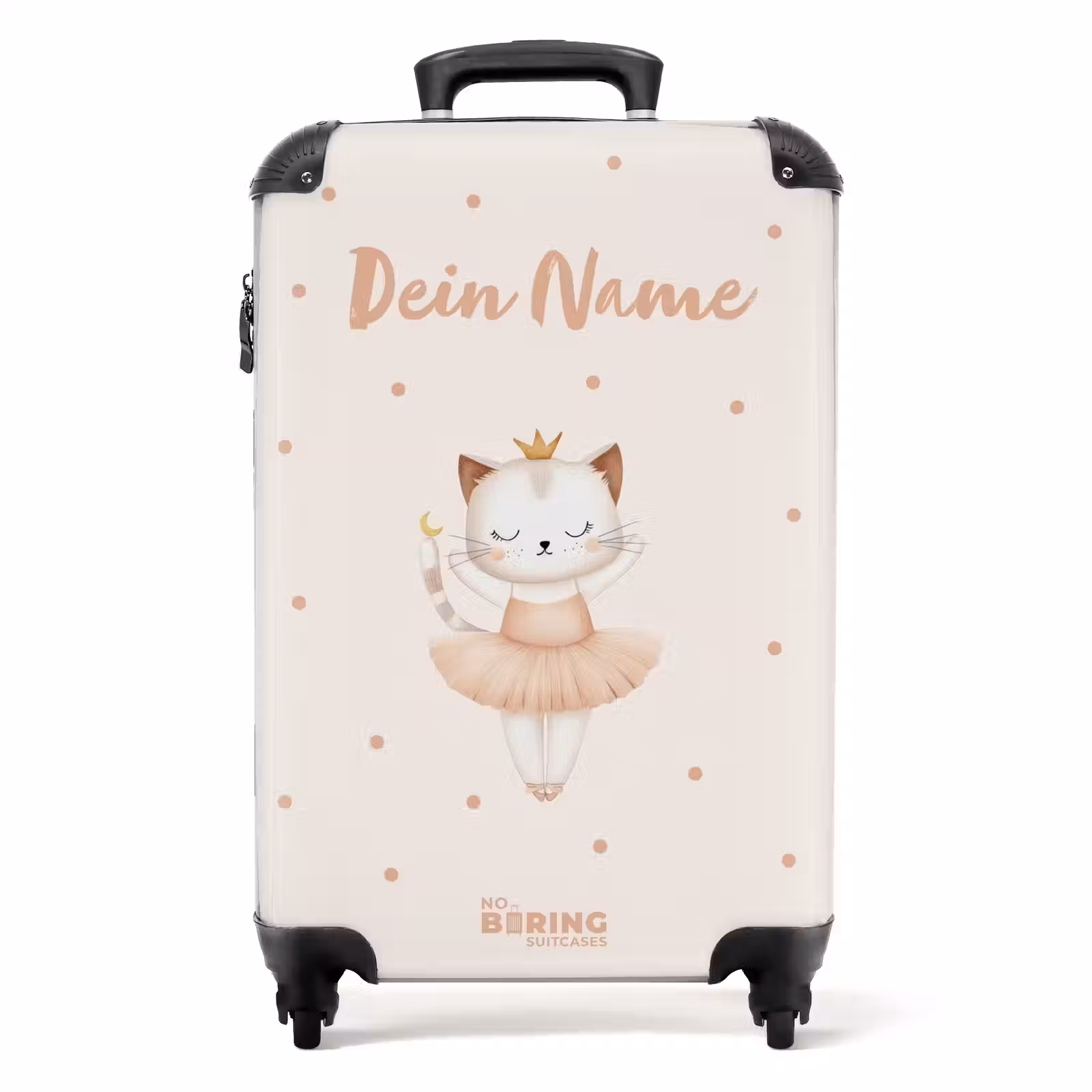 Koffer mit Name - Ballerina-Kätzchen in Beigetönen — 1