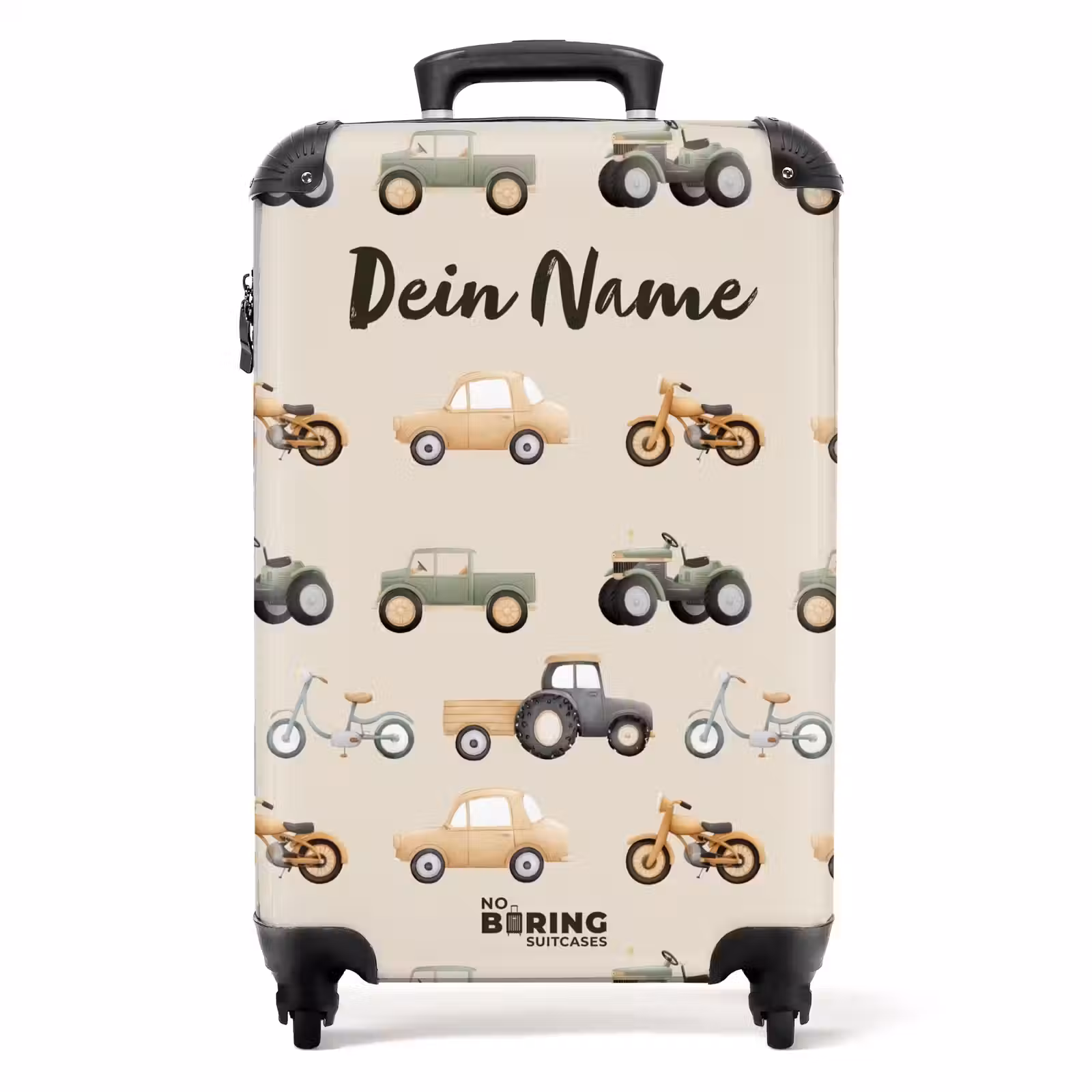 Koffer mit Name - Retro-Fahrzeugmuster — 1