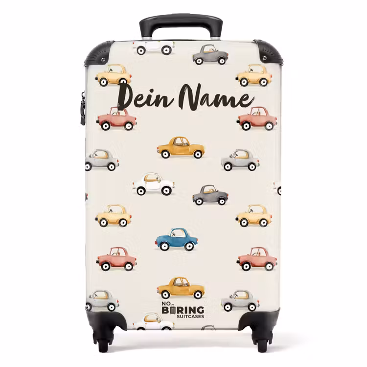 Koffer mit Name - Bunte Retro-Autos — 1