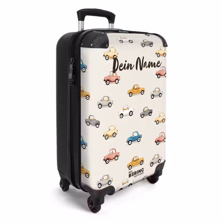 Koffer mit Name - Bunte Retro-Autos — 2