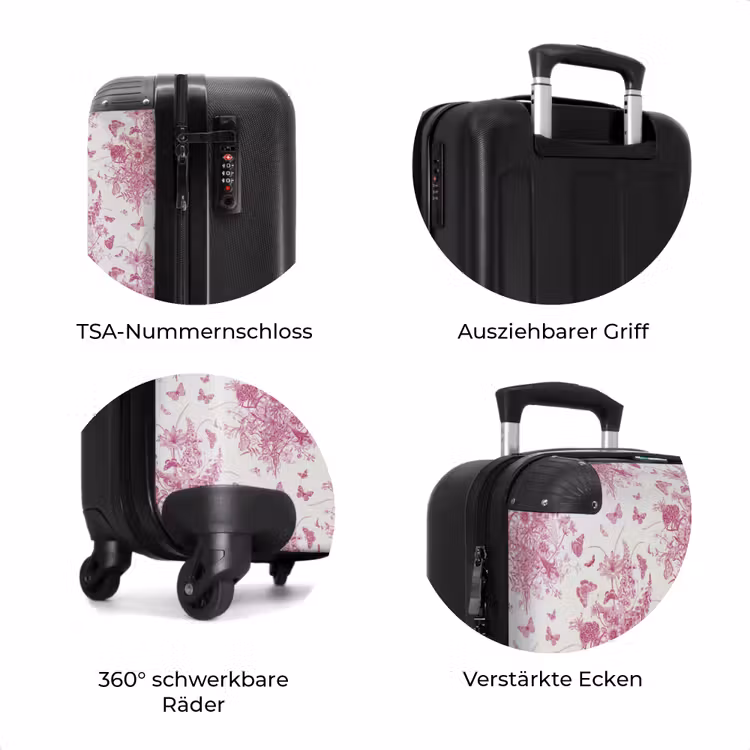 Koffer - Klassischer Blumenstrauß, rosa — 8