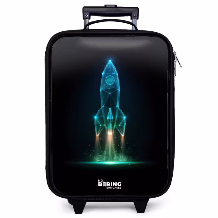 Kinderkoffer - Start einer Rakete im Neon-Stil — 1