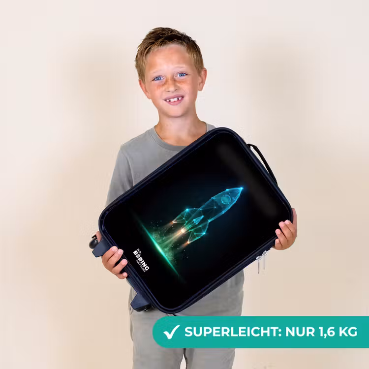 Kinderkoffer - Start einer Rakete im Neon-Stil — 2