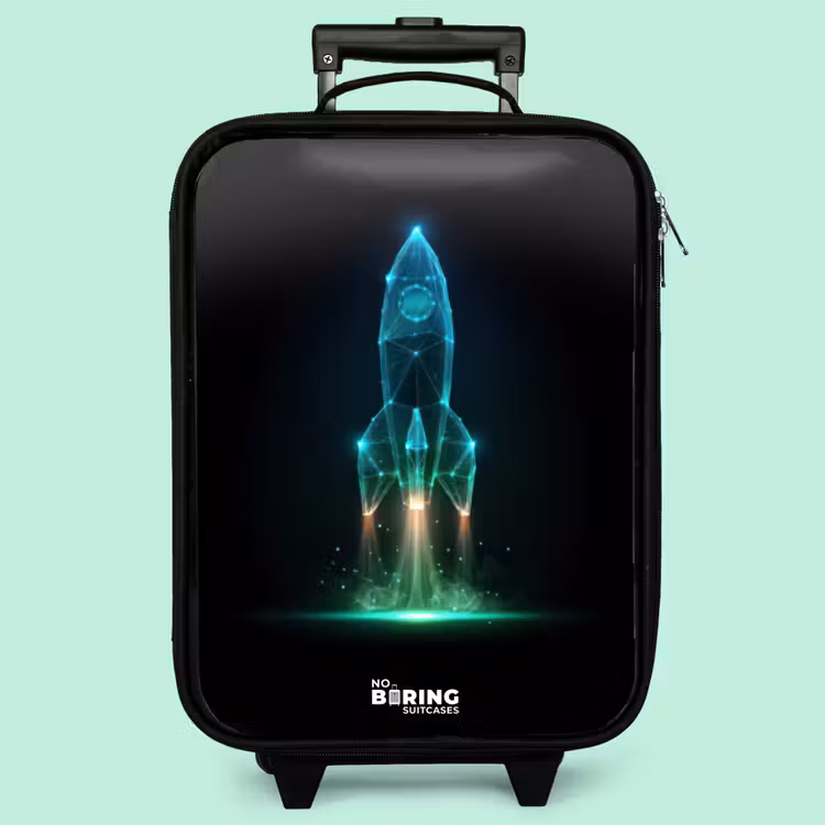 Kinderkoffer - Start einer Rakete im Neon-Stil — 3
