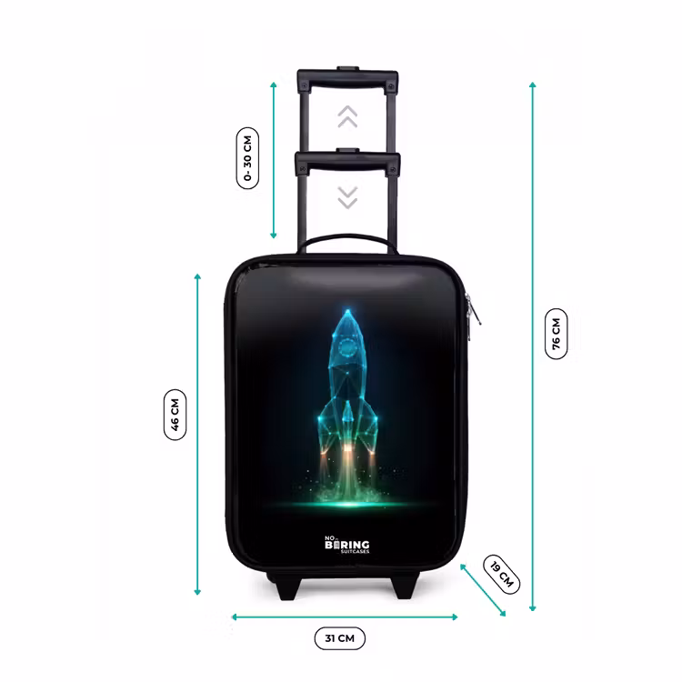Kinderkoffer - Start einer Rakete im Neon-Stil — 7