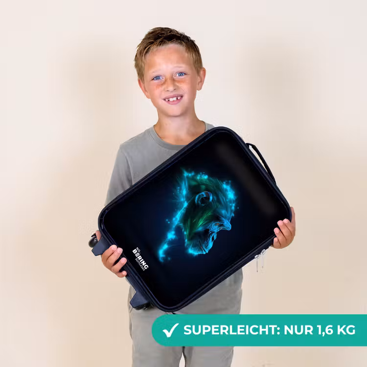 Kinderkoffer - Neon-Silhouette eines Schimpansen — 2