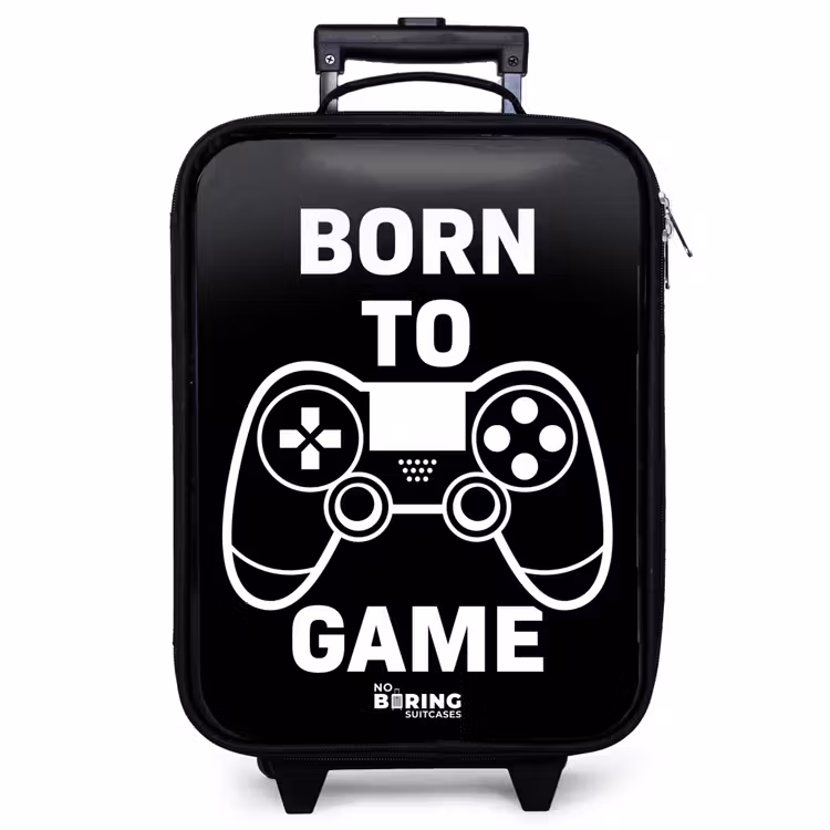 Kinderkoffer - Qoute mit Controller in Schwarz und Weiß — 1