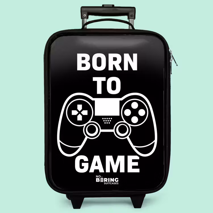 Kinderkoffer - Qoute mit Controller in Schwarz und Weiß — 3