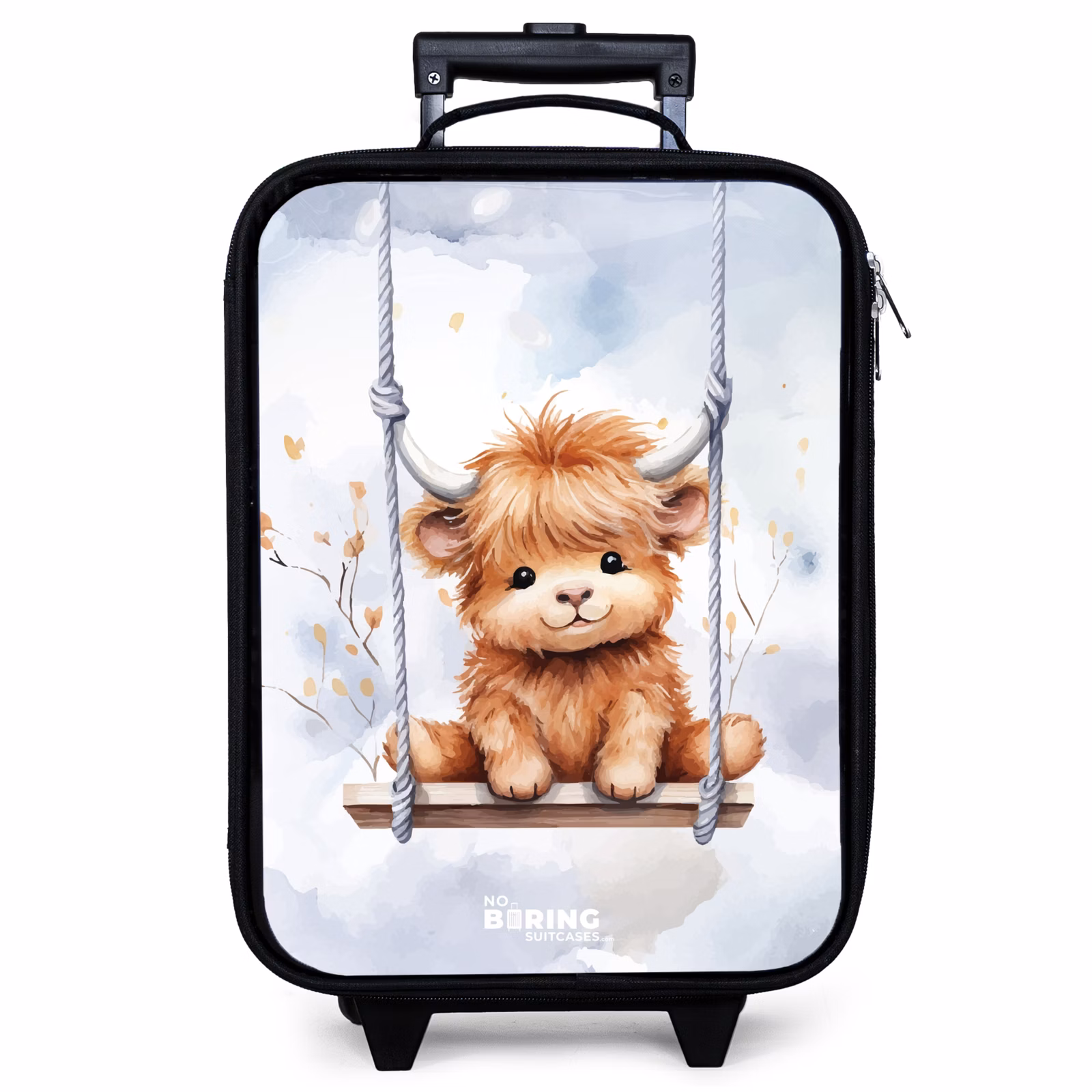 Kinderkoffer - Schaukelnder schottischer Highlander Aquarell-Kalb — 1