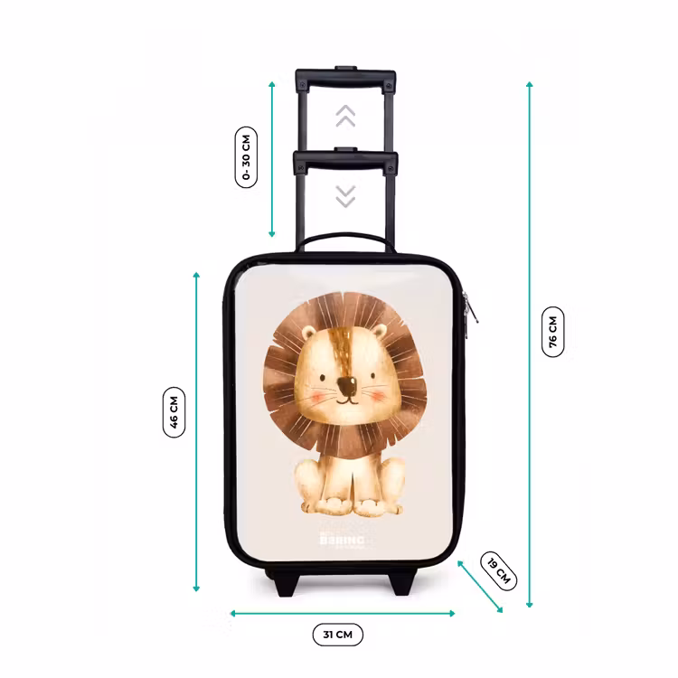 Kinderkoffer - Löwe Illustration mit beige Hintergrund — 7