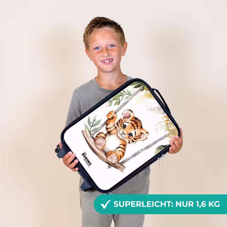 Kinderkoffer - Schaukelndes Tigerjunges Aquarellzeichnung — 2