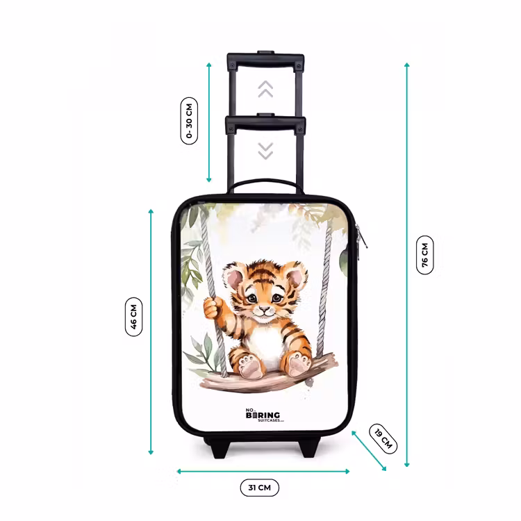 Kinderkoffer - Schaukelndes Tigerjunges Aquarellzeichnung — 7