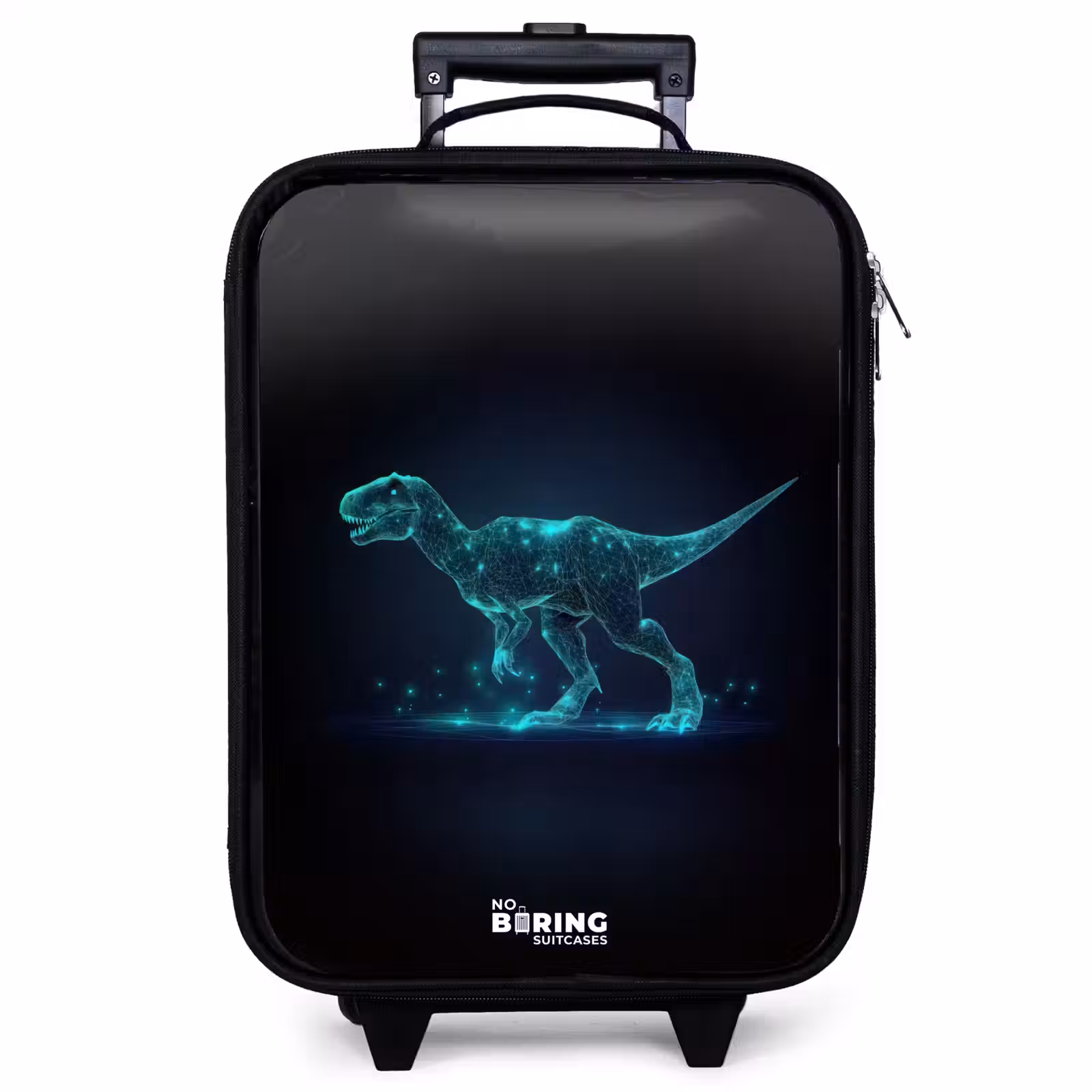 Kinderkoffer - Digitaler T-Rex im blauen Lichtfeld — 1