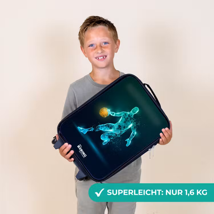 Kinderkoffer - Basketballspieler in Neon-Dribbling-Aktion — 2