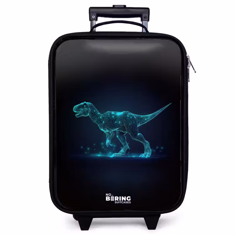 Kinderkoffer - Digitaler T-Rex im blauen Lichtfeld — 1