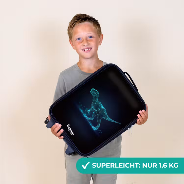 Kinderkoffer - Digitaler T-Rex im blauen Lichtfeld — 2