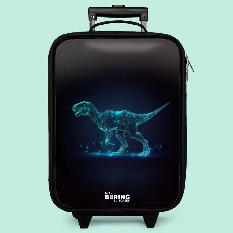 Kinderkoffer - Digitaler T-Rex im blauen Lichtfeld — 3