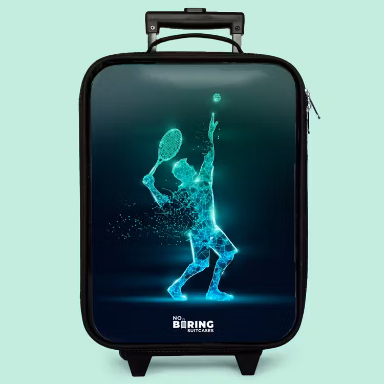 Kinderkoffer - Digitaler Tennisspieler im futuristischen Stil — 3