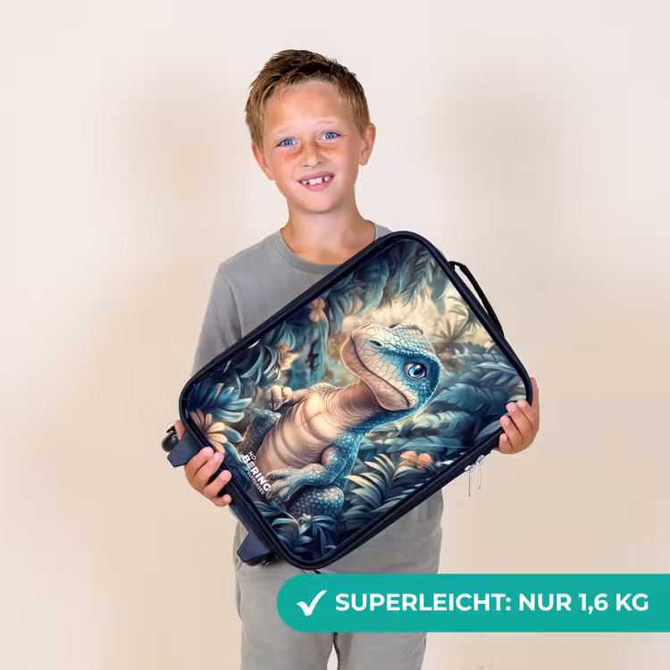Kinderkoffer - Dino im mystischen Dschungel mit Mondlicht — 2
