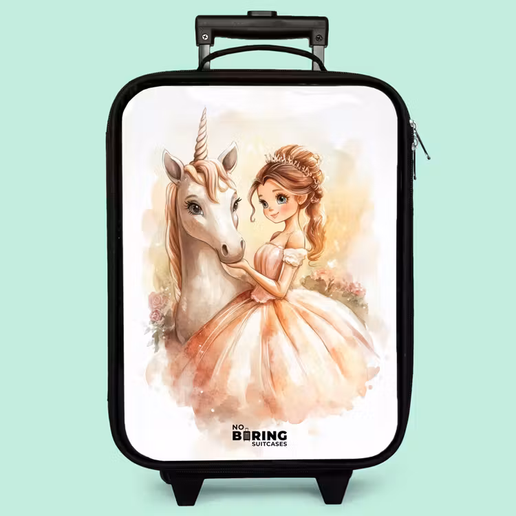 Kinderkoffer - Prinzessin im Kleid mit weißem Einhorn — 3
