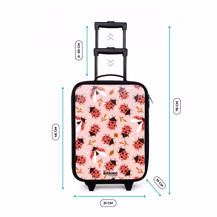 Kinderkoffer - Rote Marienkäfer auf rosa Hintergrund — 7