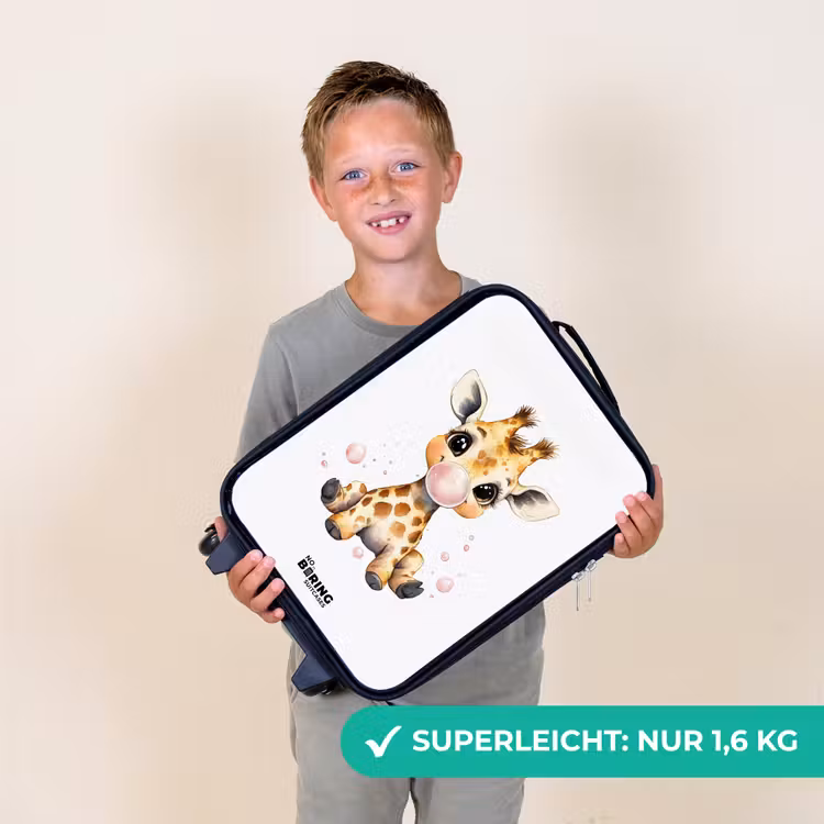 Kinderkoffer - Giraffe mit rosa Gummitier — 2