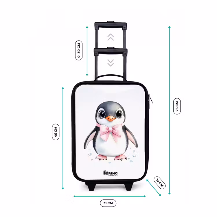 Kinderkoffer - Pinguin mit rosa Schleife und Eistropfen — 7