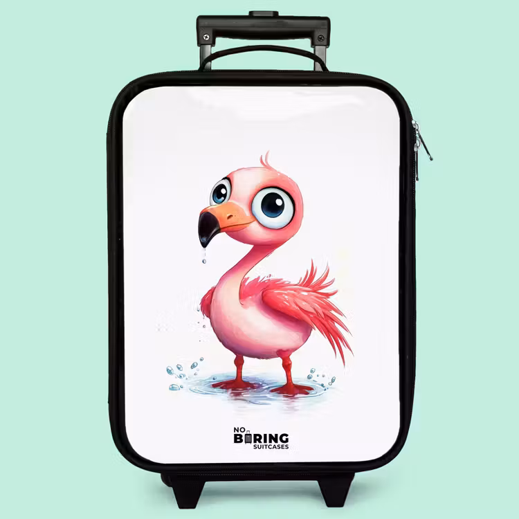 Kinderkoffer - Rosa Flamingo im Wasser — 3