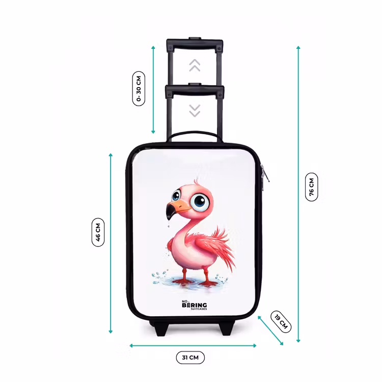 Kinderkoffer - Rosa Flamingo im Wasser — 7