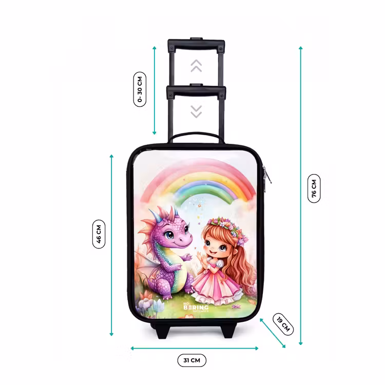 Kinderkoffer - Mädchen mit lila Drache unter Regenbogen — 7